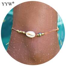 Seedbead Anklet Natural Shells Fossil Conch Barefoot Foot Jewelry Fashion Female Ankle Strap Ornaments Summer Beach Jewelry 2024 - buy cheap