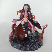 Anime Demon Slayer Kimetsu No Yaiba Kamado Nezuko sentado Ver. Figura de acción GK de PVC, estatua, modelo coleccionable, juguetes para niños, muñeca de 18cm 2024 - compra barato