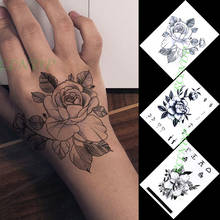 3 шт. Водонепроницаемый временные наклейки для временных татуировок комплект роза цветок письмо символ для боди-арта флеш-тату поддельные татуировки для Для мужчин Для женщин Для мужчин 2024 - купить недорого