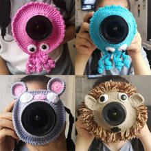 Photography Accessories Props Animal Camera Buddies Hand knitted Camera Lens Decorative Ring For Baby Pet Photo Guide Doll Toys 2024 - compre barato