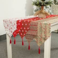 Christmas Decoration Linen Table Runner Christmas Decoration For Home Tablecloth Placemat  New Year's Decor Xmas Ornaments 2021 2024 - buy cheap