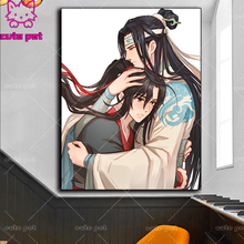 5d quebra-cabeça diy pintura diamante completa redondo mo dao zu shi wei wuxian lan wangji figura diamante mosaico bordado ponto cruz conjunto 2024 - compre barato