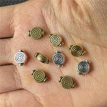 Junkang 20 peças de miçangas perfuradas 7mm, espiral, colar artesanal, conectores de pulseira, atacado, acessórios de joias diy 2024 - compre barato