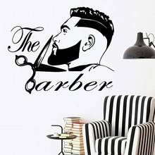 Barber Wall Decal Fashion Hairdresser Hair Cut Hairstyle Design Barber Shop Vinyl Wall Sticker Home Decoration Accessories Y742 2024 - buy cheap