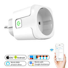 16A EU Smart Wifi Power Plug With Power Monitor Smart Home Wifi Wireless Socket Outlet Works With Alexa Google Home Tuya App 2024 - buy cheap