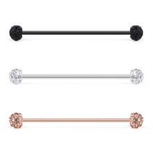 16G Mix Color Stainless Steel Industrial Barbell Earring Cartilage Body Piercing Jewelry 1 1/2 Inch(38mm) 2024 - buy cheap