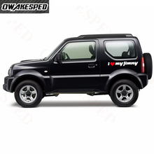 2 pçs 55cm esporte listras para suzuki jimny eu amo meu jimny letras decalque do vinil corpo do carro janela de vidro decoração lateral adesivos 2024 - compre barato