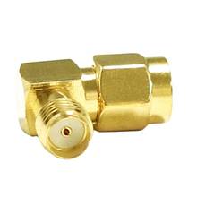 1pc NEW RP SMA Male Plug to SMA Female Jack  RF Coax Adapter Modem Convertor Connector Right Angle  Goldplated  Wholesale 2024 - buy cheap
