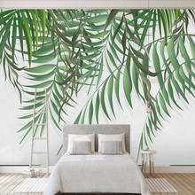 Papel de parede 3d personalizado milofi, mural de estilo folha texturizada, simples, nórdico, sala de estar, quarto, fundo de parede decoração 2024 - compre barato
