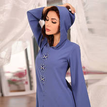 Vestido de eid kaftan abaya turco muçulmano, vestido hijab vestido muçulmano, djellaba feminino ramadã roupas hijab vestidos para mulheres 2024 - compre barato