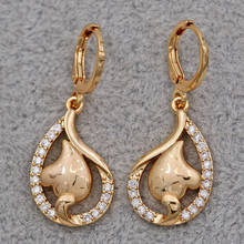 Pendientes colgantes cuadrados de cobre y oro para mujer y niña, aretes de perlas de circonita blanca, accesorios de joyería, regalo de boda 2024 - compra barato