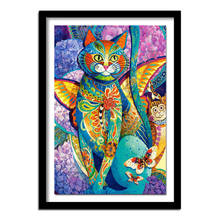 5D DIY Diamond Painting Embroidery Cat Crystal Drawing Needlework Gift Full Diamond  Cross stitch Home Decoration 2024 - buy cheap