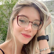 New Vintage Eyeglasses Frame Women Clear Lens Cat Eye Glasses Frame Women Luxury Optical Spectacle Frames Sexy Eyewear 2024 - buy cheap