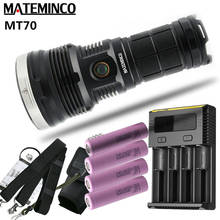 Mateminco MT70 Flashlight XHP70.2 LED 6000 Lumens 1039 Meter long lighting torch with 4* 3500mAh 35E battery NITECORE I4 charger 2024 - buy cheap
