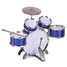 Children Kids Drum Set Musical Instrument Toy 5 Drums with Small Cymbal Stool Drum Sticks for Boys Girls 2024 - buy cheap