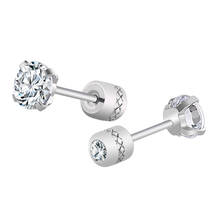 Brinco tragus da moda c 3 pinos para a orelha em aço inoxidável, piercing de cartilagem, zircônia e cristal, joia dourada, 1 par 2024 - compre barato