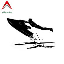 Aliauto-pegatina de dibujos animados para coche, interesante vinilo para Jet Extreme, esquí en el mar, silueta, accesorios deportivos, 14cm * 9cm 2024 - compra barato