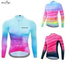 Moxilyn Men's Long sleeve Cycling Jersey Quick Dry Bicycle Shirts Full Zipper Mountain Bike Jersey MTB Clothing Wear Winter Warm 2024 - buy cheap