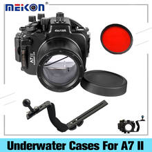 Meikon A7II A7R II 40M Underwater Waterproof Housing Case For Sony A7II A7R II A7S II w/ Fisheye Dome Port Lens 2024 - buy cheap