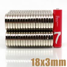 10/20/50/100/200Pcs 18x3 Super Powerful Strong Bulk Round NdFeB Neodymium Disc Magnets Dia N35 Rare Earth Magnet 18*3 2024 - buy cheap