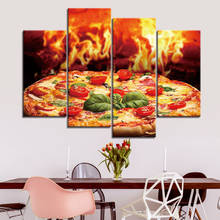 Pintura em tela comida pizza poster decoração para casa arte da parede cartazes e impressões decorativas 2024 - compre barato
