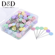 100pcs Flat Button Head Pins Straight Pin for Dressmaker DIY Craft Projects Jewelry Decoration Patchwork Pins Sewing Supplies 2024 - buy cheap