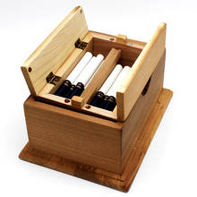 Caixa de quebra-cabeças de madeira com compartimento mágico para cigarro, automático, desafio para o cérebro, caixa de brinquedos para adultos, presente de quebra-cabeças 2024 - compre barato