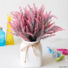 Ramo de flores artificiales de plástico para decoración, ramo de flores de lavanda de 4 colores, para bodas, fiestas y jardines, 25 cabezas 2024 - compra barato