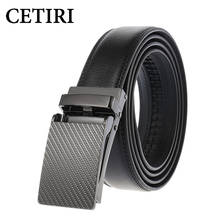 CETIRI 3.0cm 3.1cm Men's Automatic Buckling of True Leather Luxury Belt Fashion New Men's Belt Brand Black Brown Belt 2024 - buy cheap