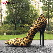 Leopard Suede Unisex Shoes Women Extreme High Heels Sexy 13 CM SM Party Fetish Stilettos Cross Dresser Drag Queen Plus Size 48 2024 - buy cheap