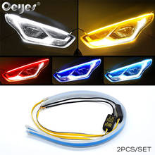 Ceyes 2 x Led Strips Car Accessories DRL Daytime Running Lights Turn Signal Light Auto Brake Lamp Headlight Assembly For Hyundai 2024 - buy cheap
