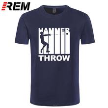 Camiseta con estampado de Hammer Throw para hombre, ropa deportiva de algodón, de manga corta, estilo moderno, de verano 2024 - compra barato
