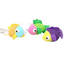 1pcs Cat Grinding Catnip Toys Funny Interactive Fabric Fluffy Fish Pet Kitten Chewing Toy Claws Thumb Bite Cats mint Teeth toys 2024 - buy cheap