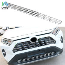 ACCESSORIES FIT FOR TOYOTA RAV4 2019 2020 CHROME FRONT LOWER BUMPER GRILL MESH COVER MOLDING GRILLE TRIM INSERT GARNISH GUARD 2024 - buy cheap