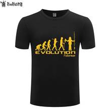 Эволюция в рыбацком стиле забавная футболка для мужчин хлопок короткий рукав Футболка уличная футболка для фитнеса для мужчин и женщин топы для модников подарочные футболки 2024 - купить недорого