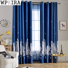 Mediterranean Castle Curtains for Children's Room Living Room Boys Girls Bedroom Cartoon Blue Coffee Curtain Drapes 254&C 2024 - buy cheap