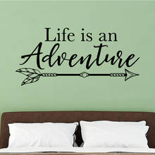 Наклейки на стену «NEW Life Is An Adventure» с цитатами «Стрела», домашний декор для детской комнаты, гостиной, настенные картинки, наклейки на стену 2024 - купить недорого