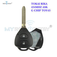 Remtekey TOKAI RIKA Remote key 2 button TOY43 434Mhz for Toyota  HILUX+434mhz+G chip 2024 - buy cheap