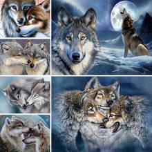 5D DIY Diamond Painting Square Diamond Animal Wolf Home Decoration Painting Diamond Embroidery Cross Stitch Mosaic Picture Gift 2024 - buy cheap