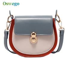 Oswego роскошные сумки женские сумки дизайнерские 2020 новые модные Универсальные контрастные сумки женские сумки через плечо 2024 - купить недорого