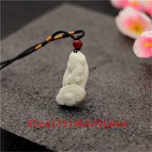 Gifts Fashion Ruyi Charm Accessories Natural Hand-Carved Chinese for Jewelry Jade Men Amulet White Pixiu Pendant Necklace Tiger 2024 - buy cheap