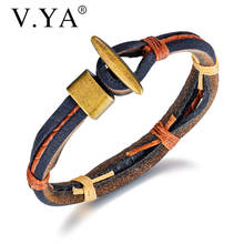 V.YA Fashion Alloy Leather Bracelet Vintage Bracelet Fashion Bangle Valentine's Day Birthday Boyfriend Best Jewelry Present 2024 - buy cheap