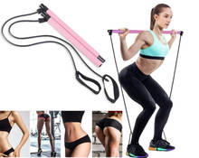 Kit de barra de Pilates portátil con banda de resistencia, palo de ejercicio ajustable, tonificación de gimnasio 2024 - compra barato