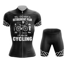 Plan de retiro-Conjunto de Ropa de Ciclismo para mujer, Jersey de color negro, Ropa de bicicleta transpirable, Ropa de Ciclismo de montaña 2024 - compra barato