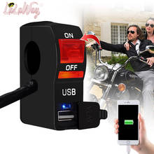 12V Electric Motorcycle/Motorcycle USB Port & Port Handlebar Switch, Light Control ON/Off Switch，Motorcycle LED Refitting Switch 2024 - buy cheap