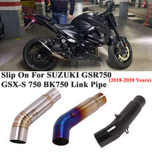 Para SUZUKI GSX-S 750 BK750 GSR750 GSX S750 GSX-S750 2018 - 2020 Escape de la motocicleta escapar modificado Slip en medio tubo de conexión 2024 - compra barato