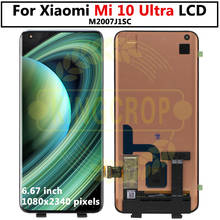 6.67 "amoled original para xiaomi mi 10 ultra mi10 ultra lcd moldura da tela + de toque digitador da tela lcd assembléia 2024 - compre barato