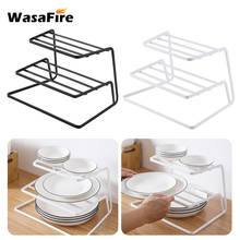 Wrought iron 2 Layers Dish Drain Rack Bowl Storage Holder Cup Dish Plate Organizer Stand Kitchen Tableware Display Support 2024 - buy cheap