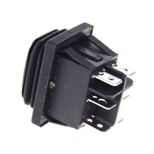 Botão liga/desliga 12v 6pin, interruptor à prova d'água, fechamento automático, retângulo momentâneo, para barco