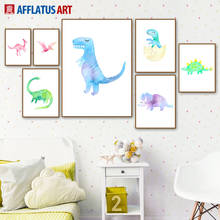 Colorful Baby Dinosaur Animals Nordic Posters And Prints Wall Art Canvas Painting Nursery Wall Pictures For Kids Room Home Decor 2024 - buy cheap